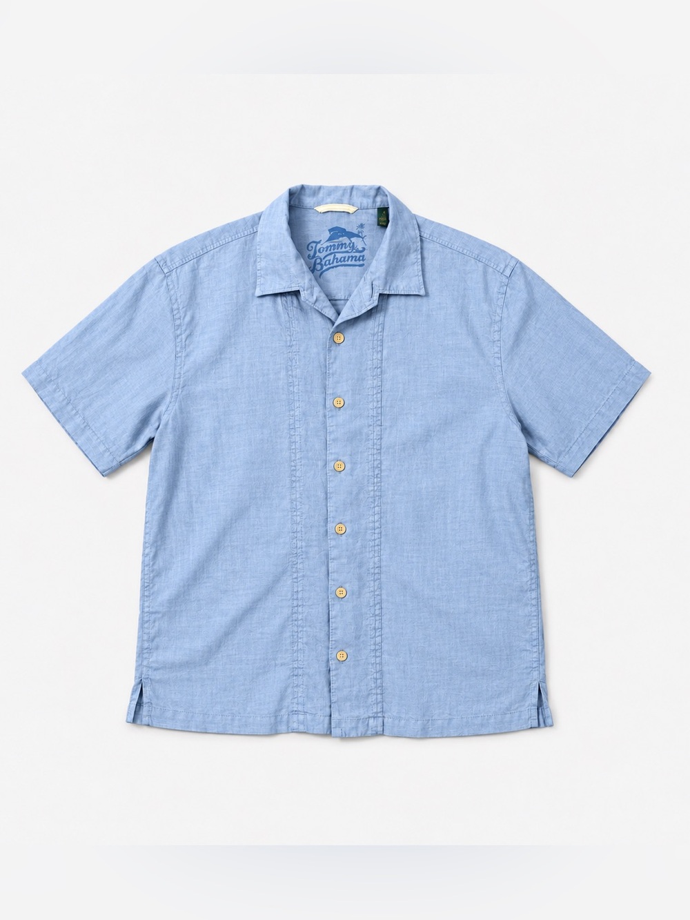 Tommy Bahama 100% Linen Shirt Men’s L Blue Camp Collar Resort Coastal